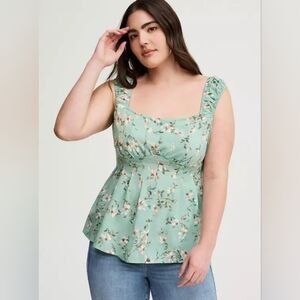 Torrid 💖NWT💖 Size 3 Peplum Challis Corset Top